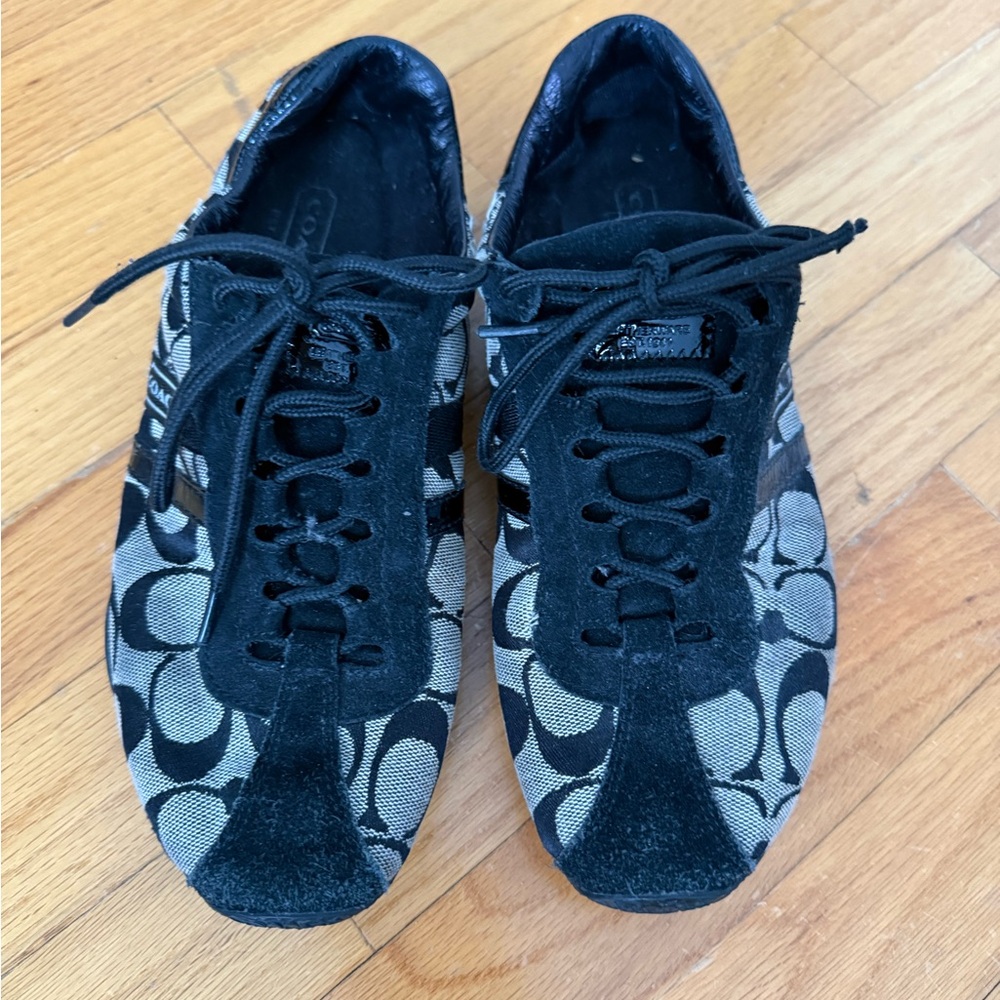 Coach sneakers woman 8 Black and Gray Patterned Sneakers